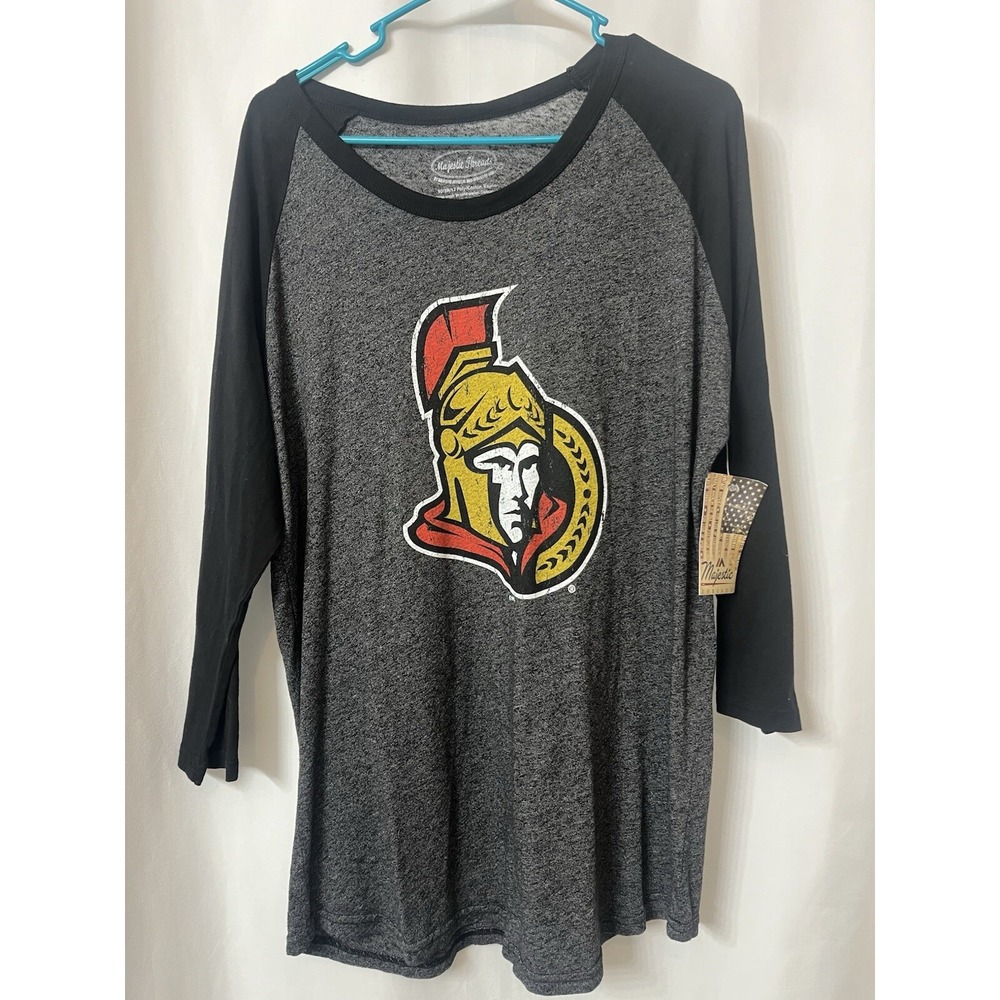 Ottawa Senators NHL Long Sleeve T-Shirt Size Large New Hockey (B71)
